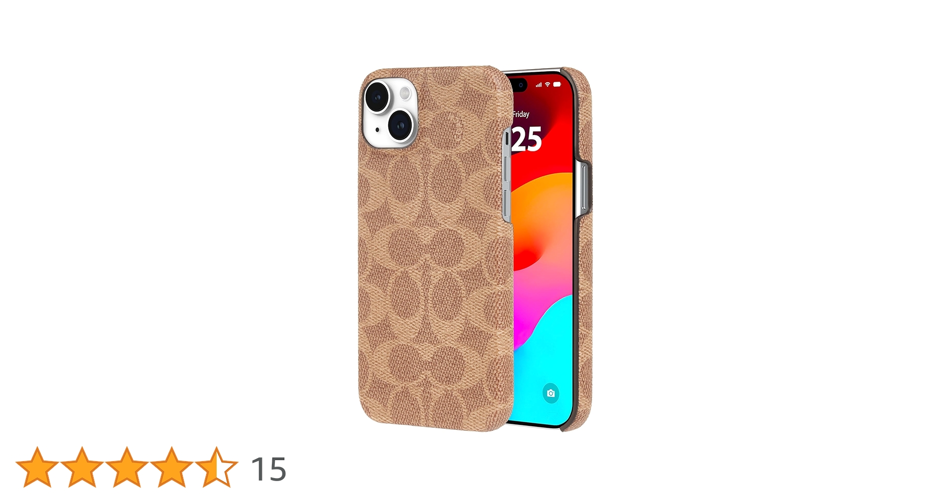 Coach Signature Canvas Slim Wrap iPhone 15 Plus Case, Compatible