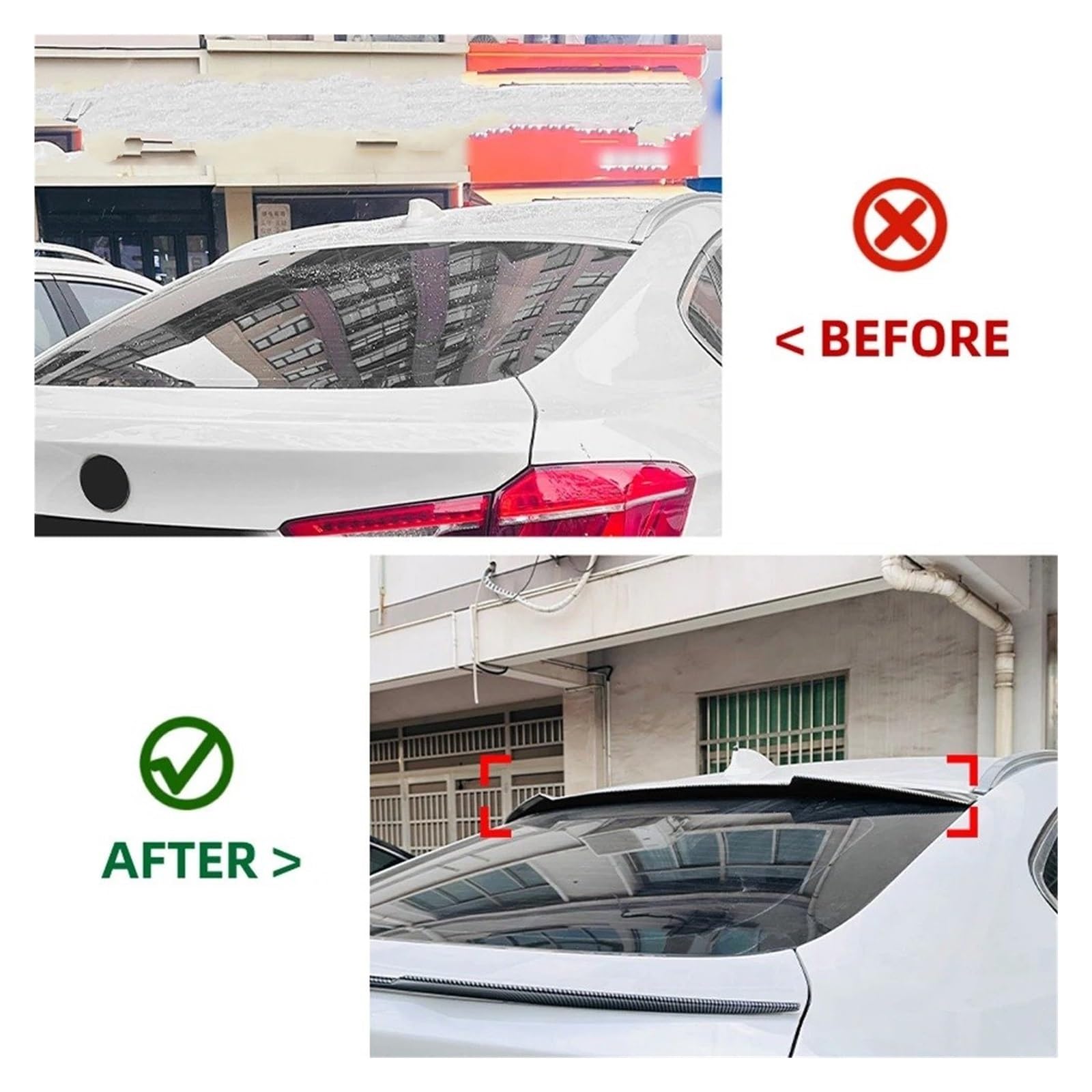 Alerón Trasero para Techo para BMW para X6 F16 2015-2019 Alerón Trasero Superior ala Fija Kit Carrocería para Maletero Coche Auto Spoiler ala del Alerón Trasero(Glossy Black)