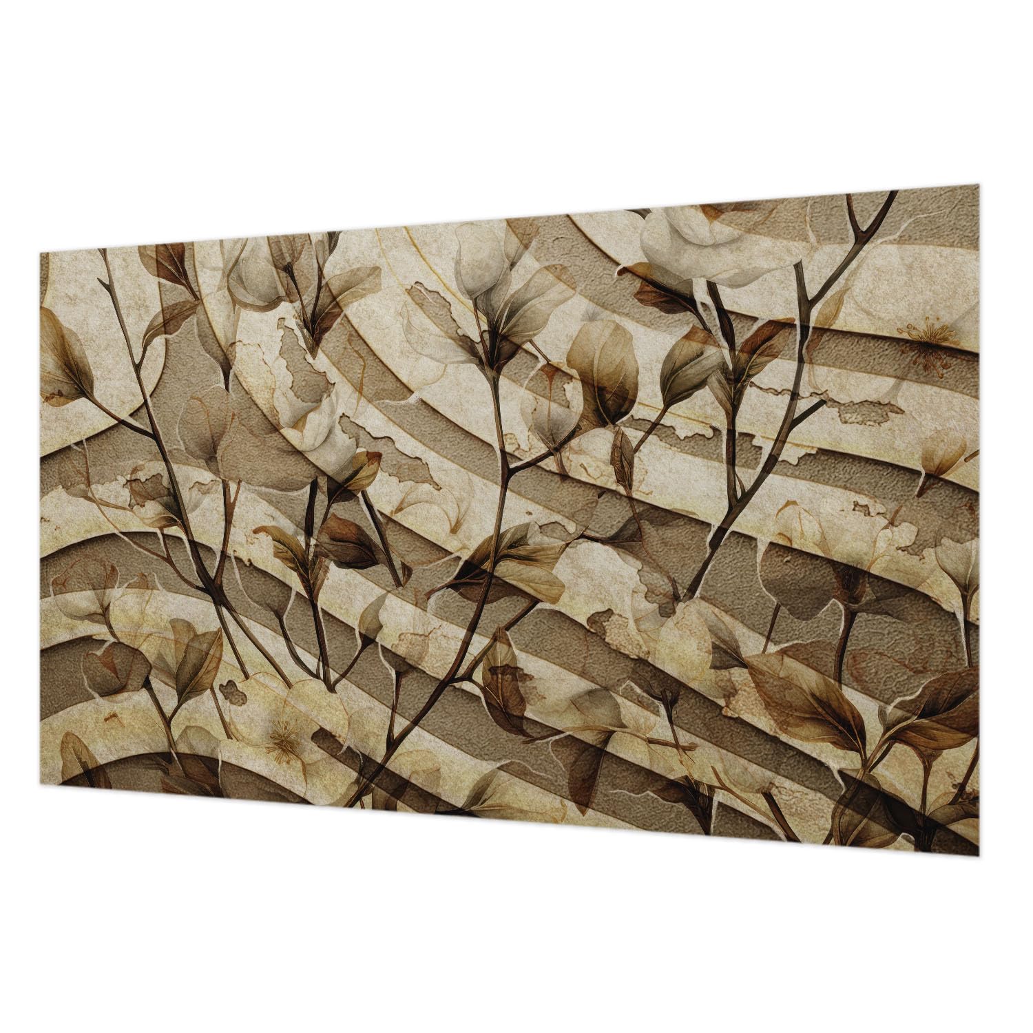 Tapisserie murale haut de gamme intissée décor flore classique Tulup
