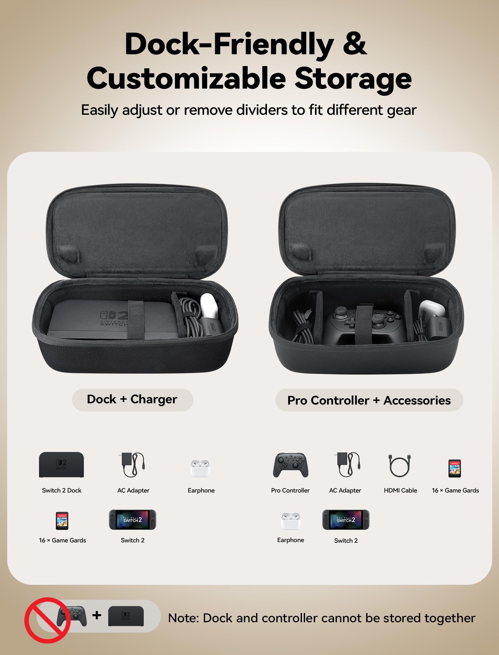 Amazon.com: JSAUX Carrying Case for Nintendo Switch 2, Fits Dock