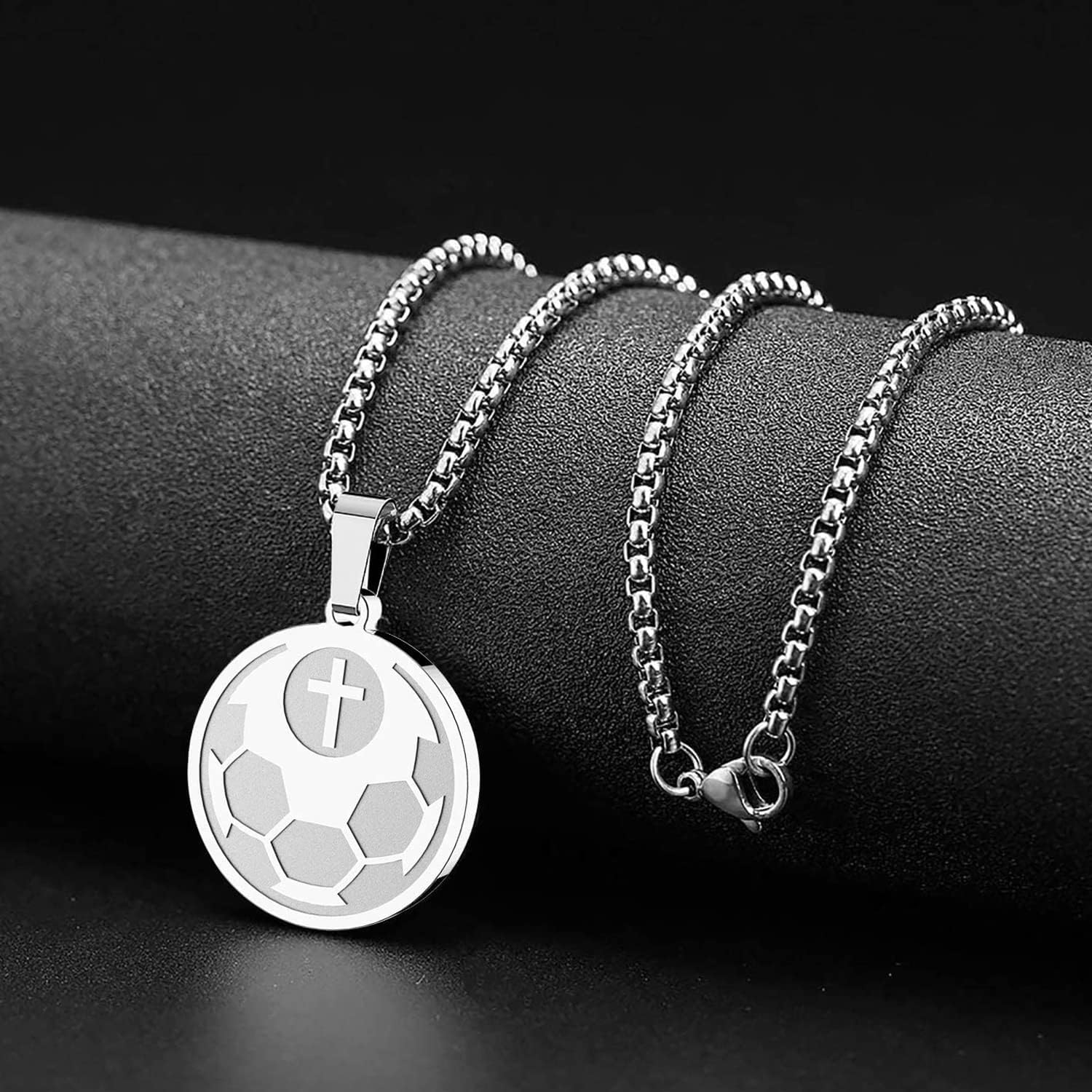 HOFOYA Sports Athletes Necklace with Inspiring Bible Quote from Phil 4:13 Baseball Basketball Football Soccer Volleyball Pendant Jewelry Gift for Men Teen boys girls,Christ Baptist gifts. - Image 4