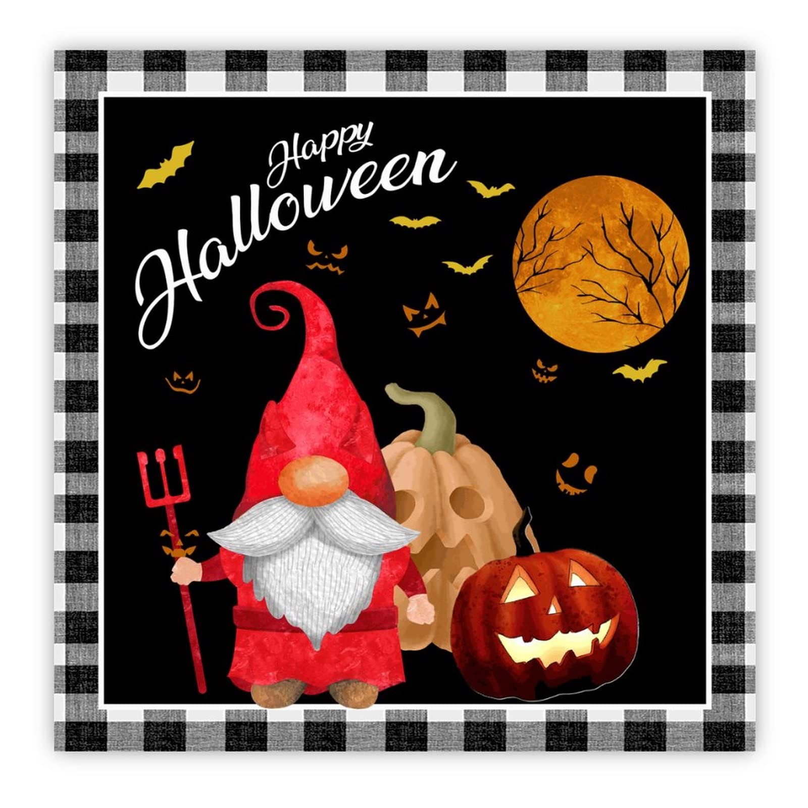 Panneau bois Halloween pour masquer mur vide salon 40cm