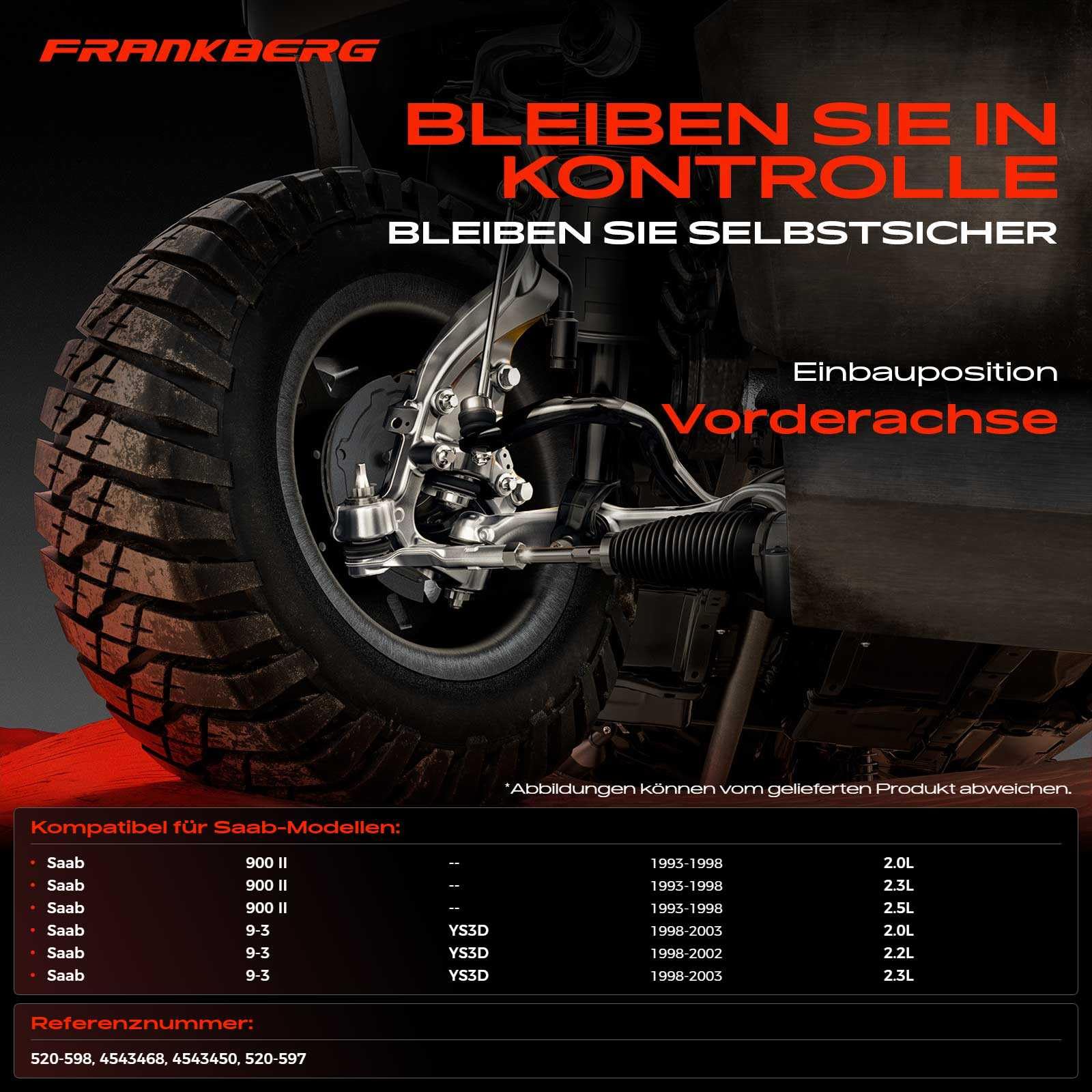 2 x wahacze zawieszenie koła przednie dół do 9-3 YS3D 900 II All Motoren 1993-2003 4543468