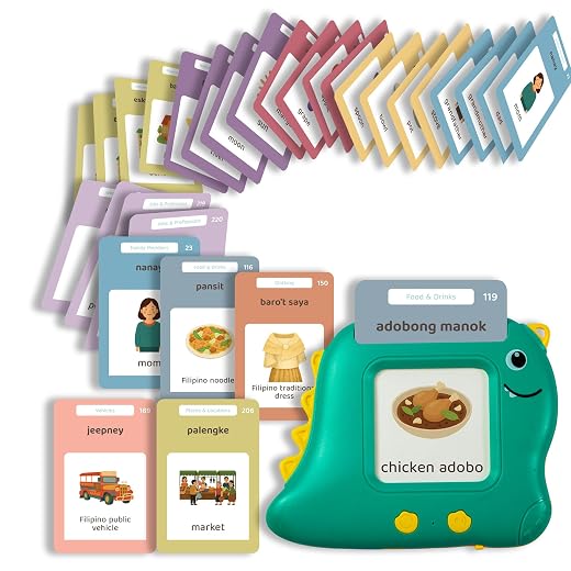 Tagalog (Filipino)–English Talking Flash Cards | 224 Words, 18 Themes