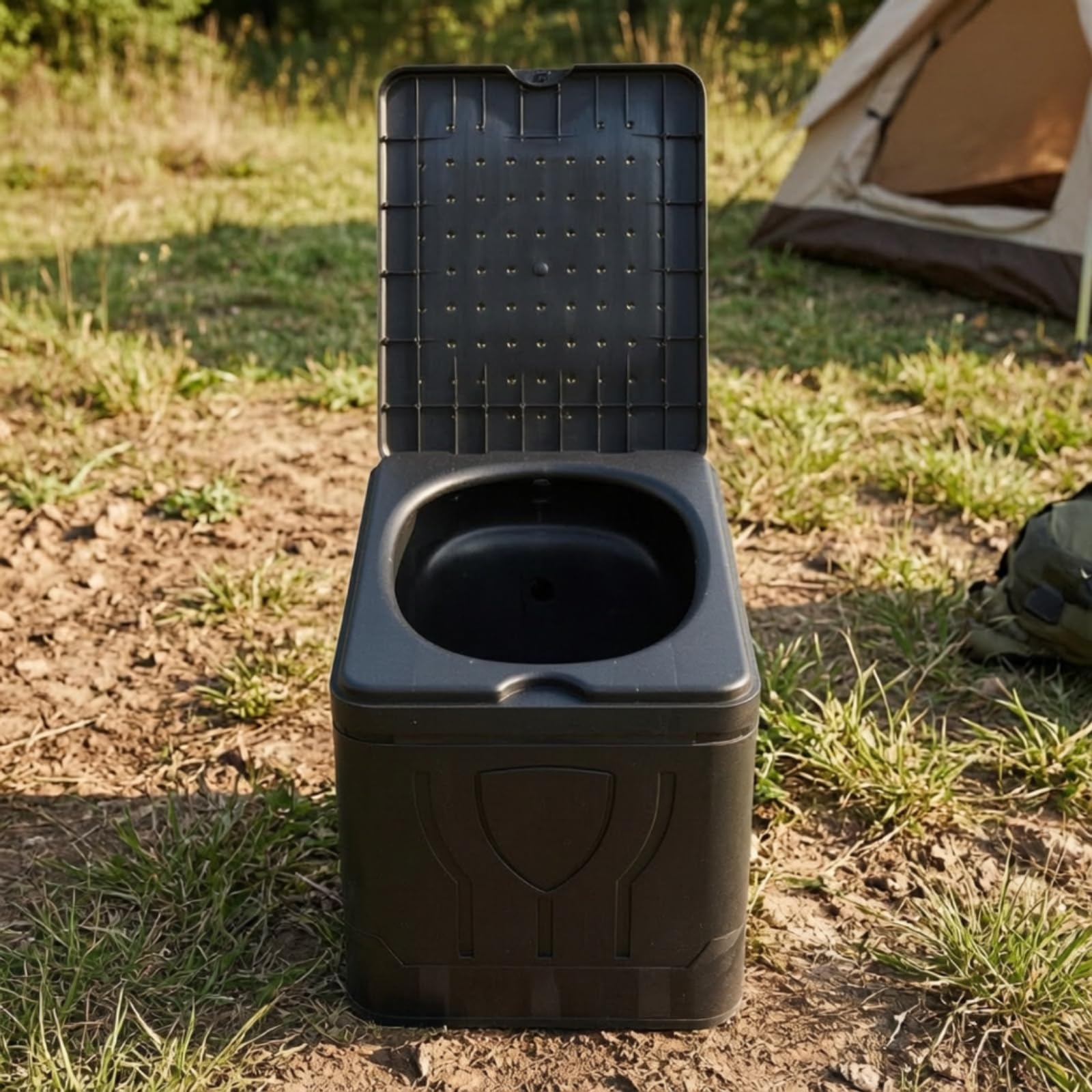 Wc Chimico Portatile Resistente, Nero, Nero | Salvaspazio, Wc Pieghevole, Richiudibile, per Emergenza