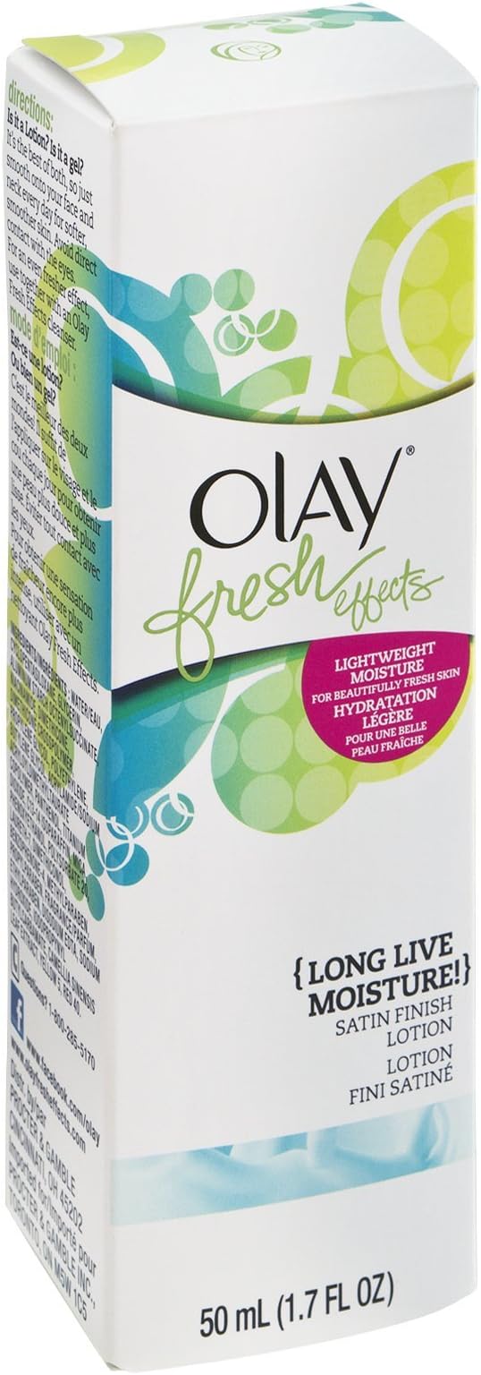 Olay Fresh Effects Long Live Moisture! Satin Finsh Lotion 1.7 FZ (Pack of 9)