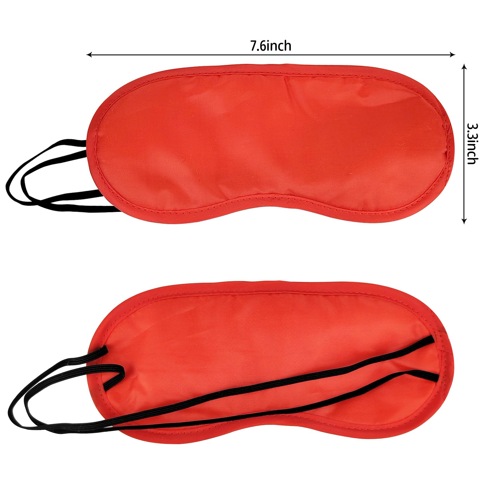 Paquete de 10 máscaras para dormir para los ojos, cobertura para dormir los ojos, venda para dormir, viajes, suministros de fiesta (rojo)