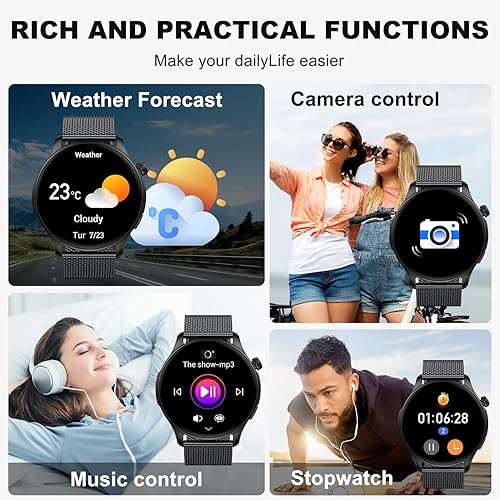 Miniatura 5 de Reloj inteligente para hombres y mujeres Fitness hacer respuesta llamada, impermeable, relojes digitales para hombre, podómetro, reloj inteligente,