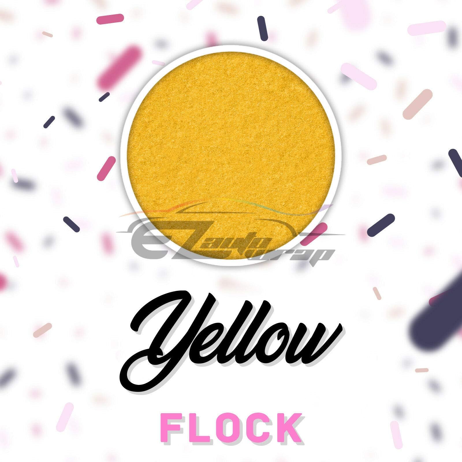 JD-ESSMO Yellow Flock Heat Transfer Vinyl HTV Sheet T-Shirt 20