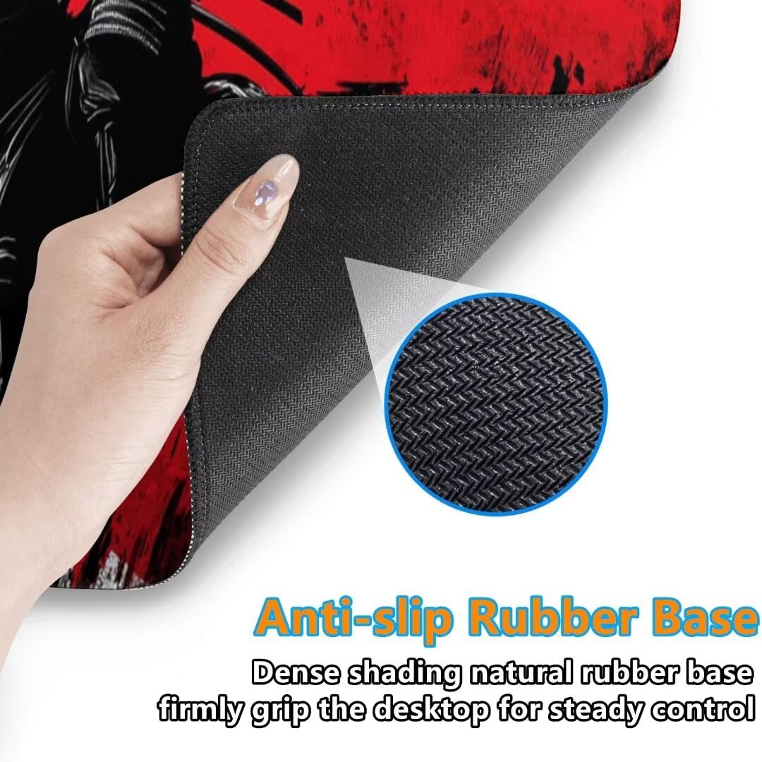 Tappetino Mouse Giappone Gaming Mouse Pad Astratto Tappetino Mouse XXL 1200×600×3MM Migliora La Precisione e La Velocità Tappetino Scrivania con Base in Gomma e Bordi Cuciti per Ufficio e Gaming