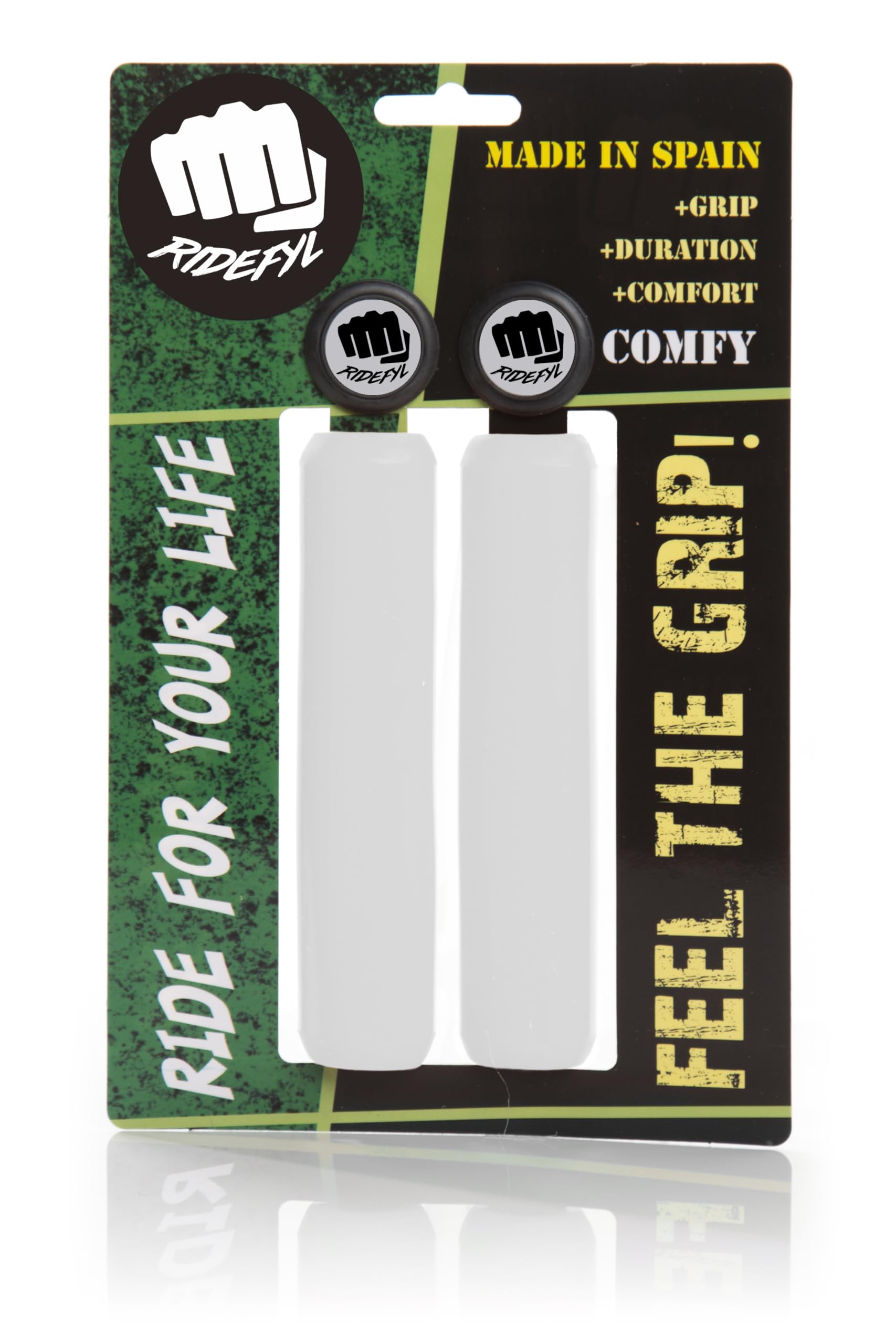 RIFYL (Comfy) Juego de puños para Bicicleta o Mountain Bike, Color Blanco, diámetro 32mm