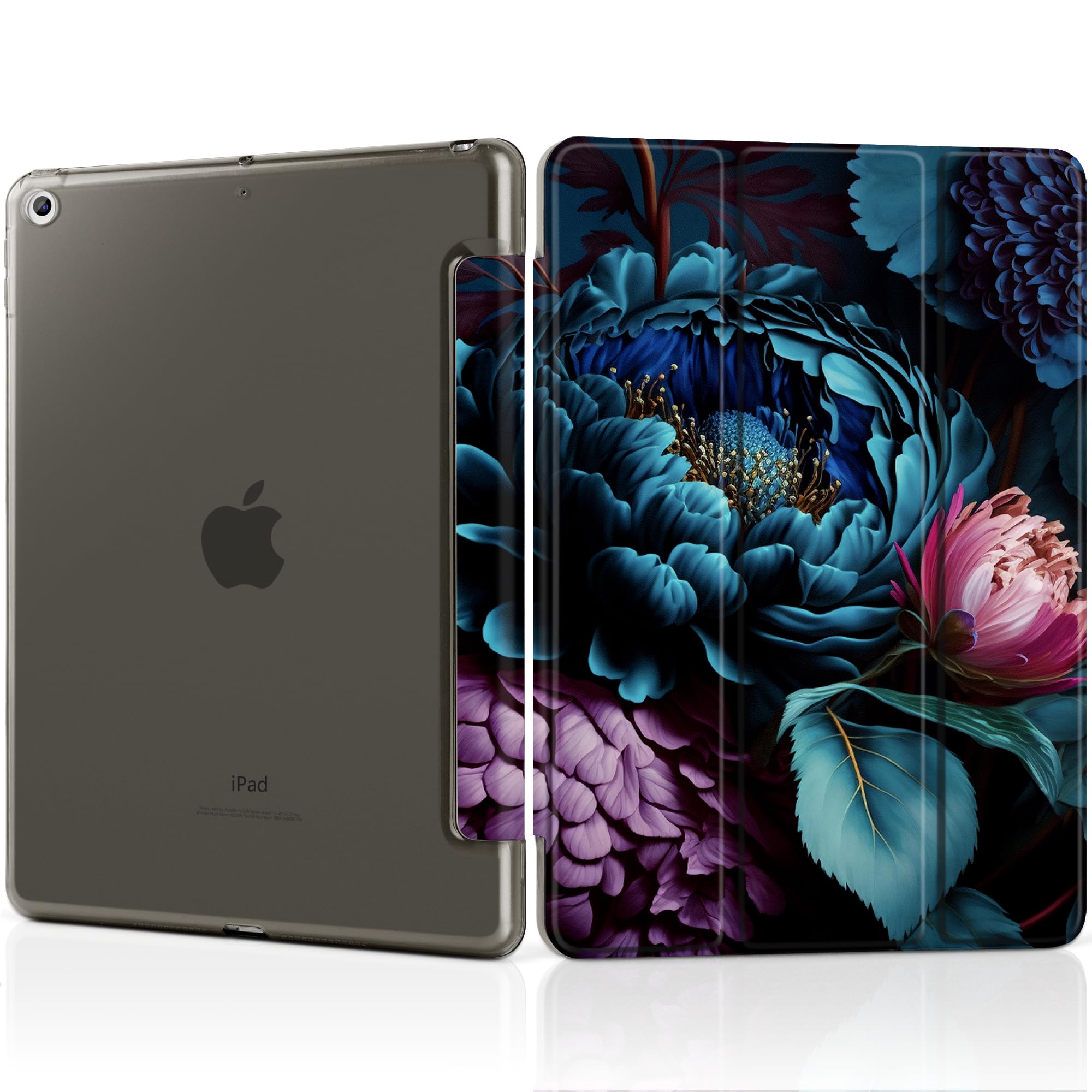 MEEgoodo Case for iPad 10.2 inch, Case for iPad 9th Generation 2021/ 8th Generation 2020/ 7th Gen 2019, Tablet Cover with Silk Texture & PC Back Cover