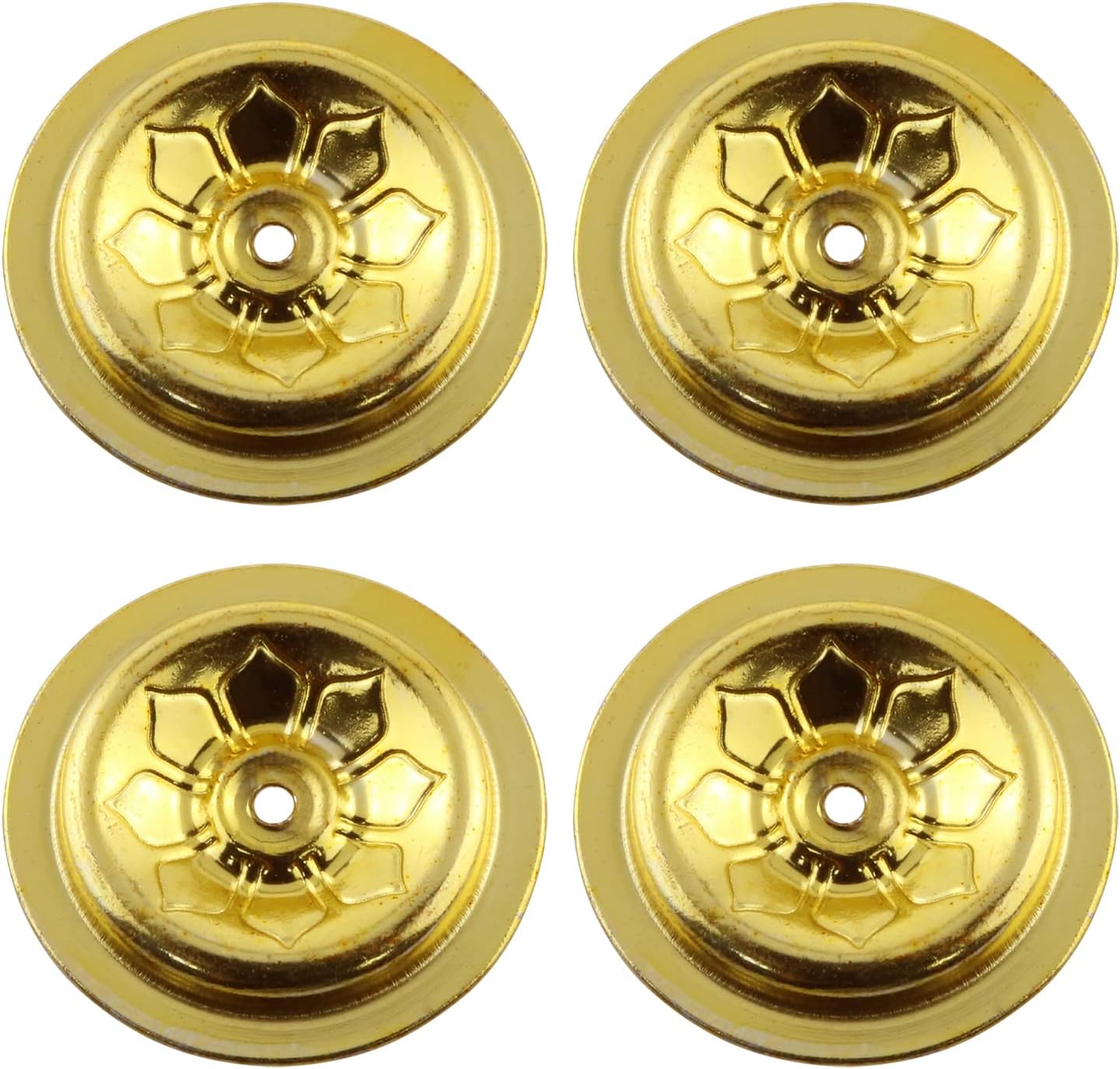 LUORNG 4pcs Metal Floating Candle Wick Holder Float Stand