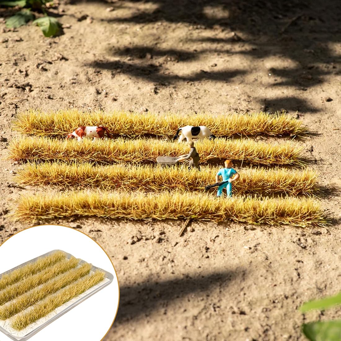 NHPY Modellbau Gras Set - Static Grass Büschel Für Dioramen 11x6,3cm