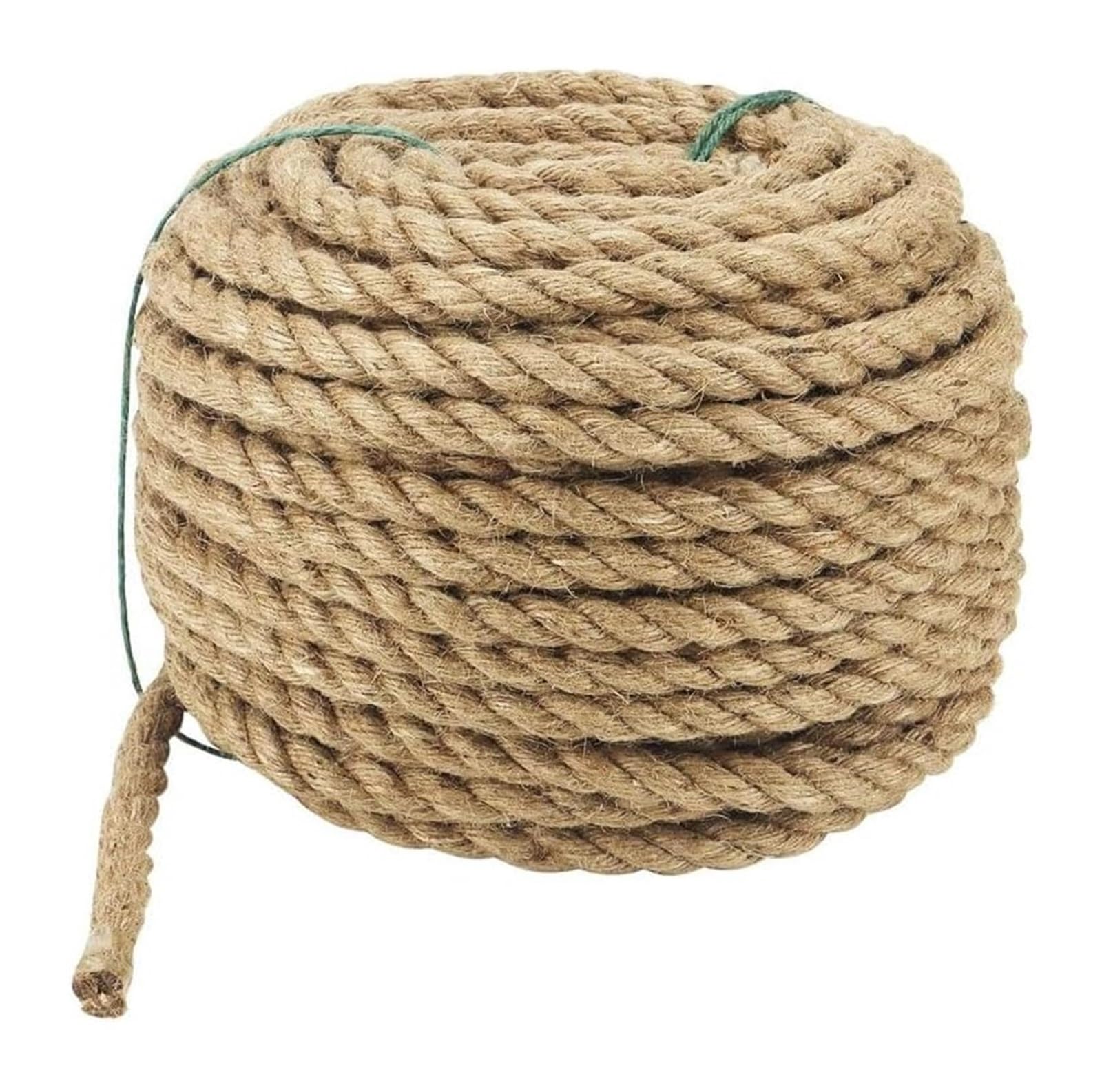 Cuerda de yute natural de 1 pulgada y 4 cabos trenzados para paisajismo duradero