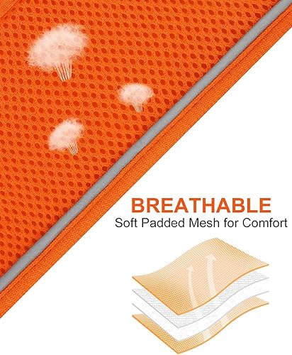 Vista 54 de Joytale arnés para perro, 12 colores, chaleco de malla transpirable, arnés acolchado suave reflectante para perros medianos, negro, XL.