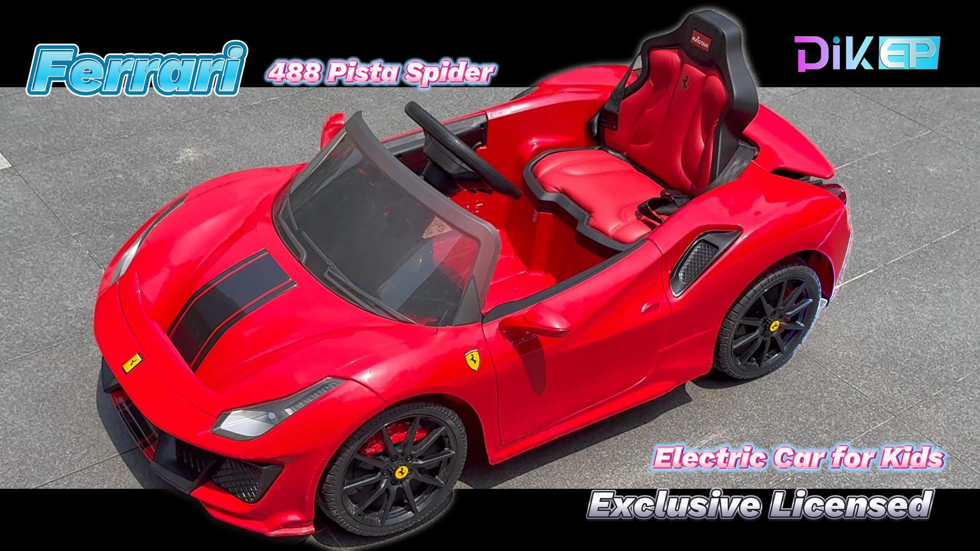 Amazon.com: DIKEP 12V Kids Electric Ride On Car, Licensed Ferrari