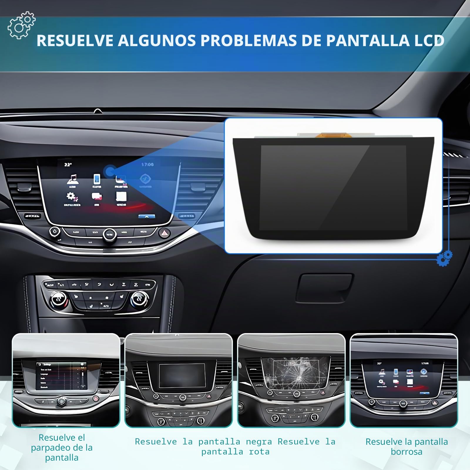 LCD Panel Táctil para Opel Astra K Mk7 2015-2020 Intellilink para Vauxhall Navi 900 Radio Pantalla para LQ080Y5DZ10 Pantalla Táctil De Cristal 8 Pulgadas Repuesto Digitalizador Navegación X
