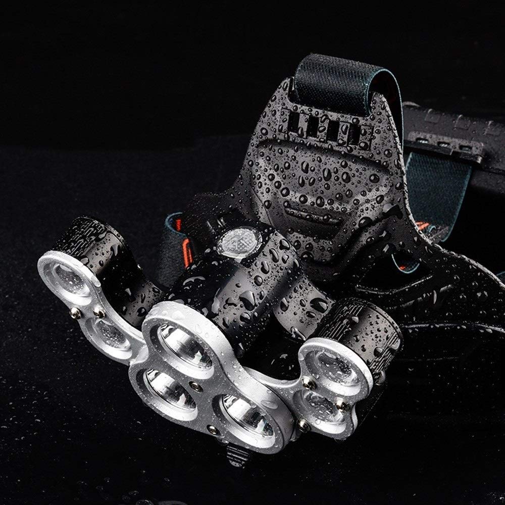 Latarka czołowa LED, latarka czołowa, najjaśniejsza latarka czołowa z 7 diodami LED, wodoodporna latarka czołowa z możliwością ładowania przez USB, outdoor Camping Kolarstwo Bieganie Wędkarstwo