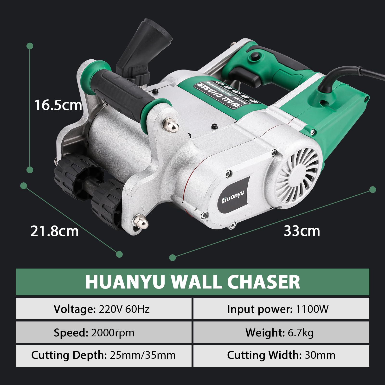 Huanyu elettrico muro Chaser 4800W taglio macchina infrarossi lega di magnesio per cemento mattoni marmo