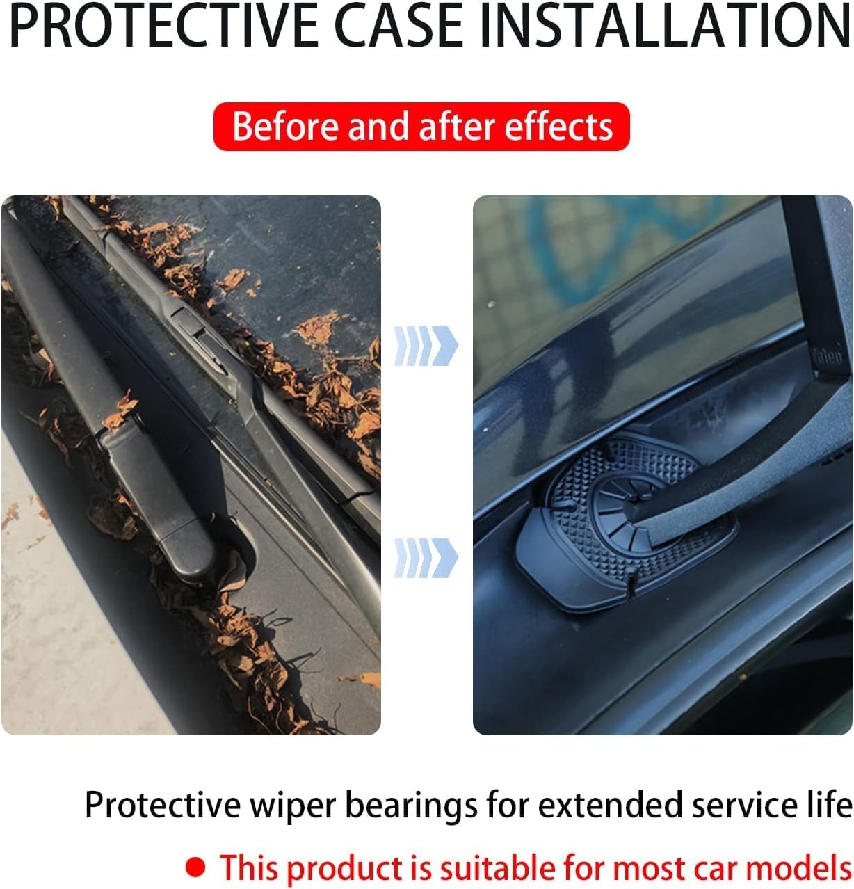 Nurven 2 Pcs Silicone Car Wiper Arm Hole Dust Protection Pad - Weatherproof, Flexible & Durable Windshield Wiper Base Seal Plug - Protects Against Dirt, Water, Rust & Corrosion - Fit for Most Vehicles - Image 5 thumbnail