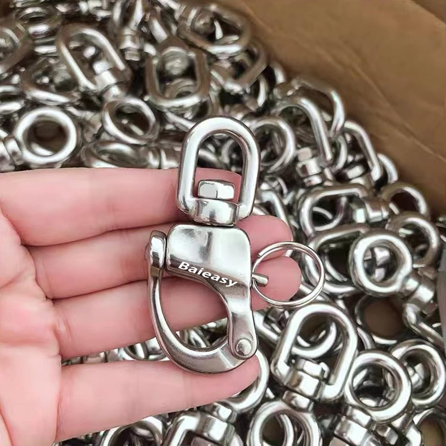 Confezione da 4 grilli girevoli per barche a vela, a sgancio rapido, in acciaio inox 316, per sartiame a vela, maschera SCBA, drizza, panico, spinnaker clip