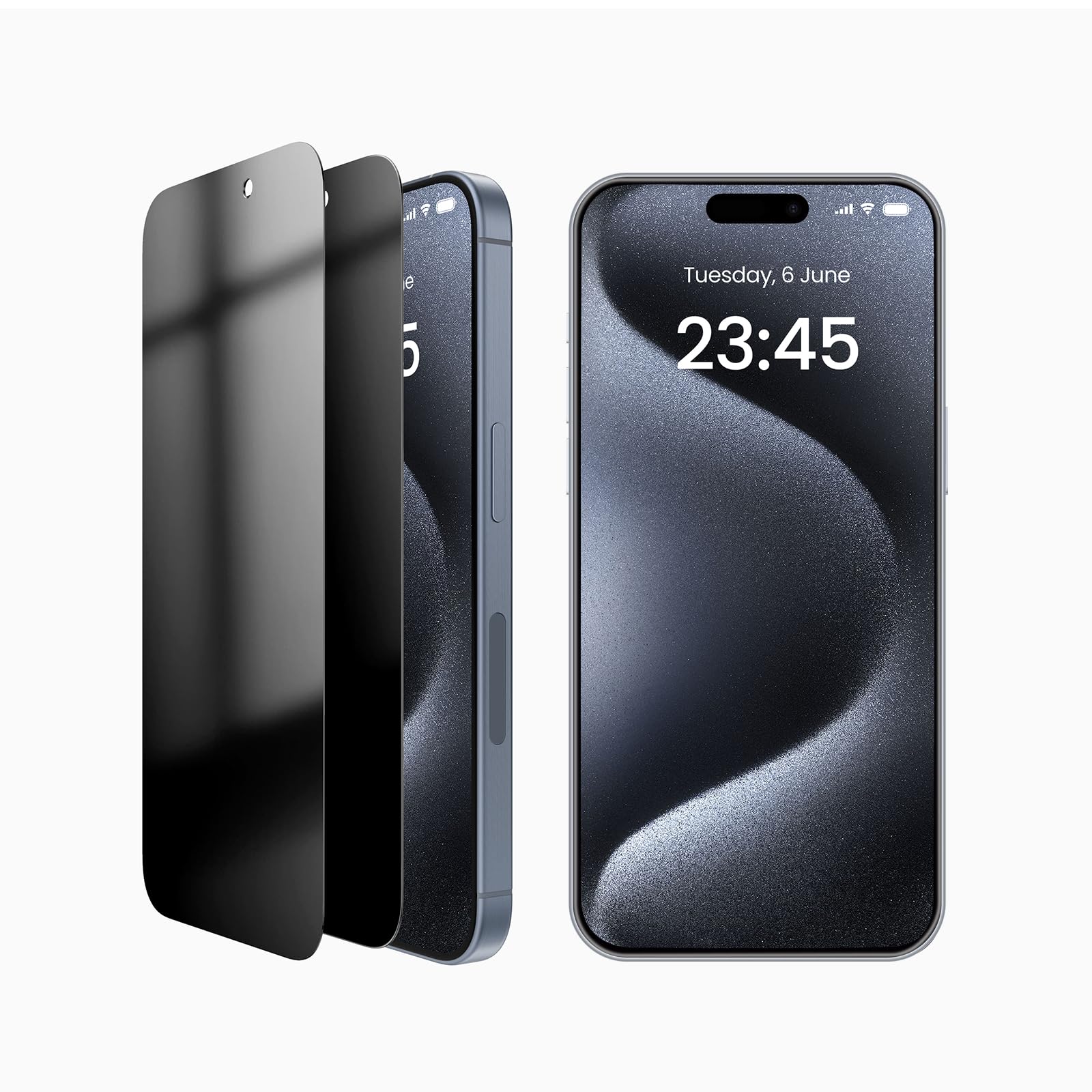 UGREEN iPhone 15 Pro Privacy Screen Protector 28° Anti Spy Easy Installation with Alignment Frame Anti-Drop and Anti Scratch Case Friendly Anti Fingerprint, iPhone 15 Pro Anti Spy Protector