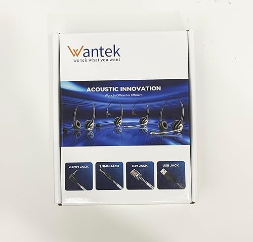 Miniatura 7 de Wantek Teléfono con cable RJ9 Auriculares monoaurales con cancelación de ruido para sistemas telefónicos de centro de llamadas con amplificadores