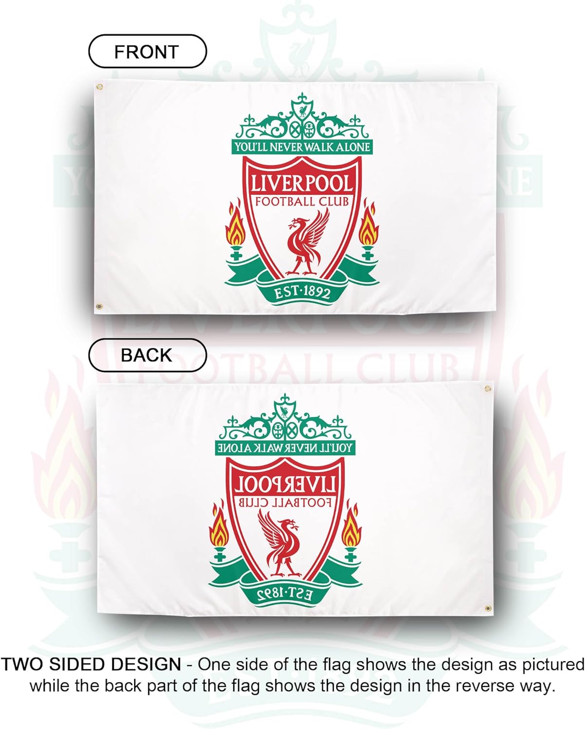 Desert Cactus Liverpool FC Flag Football Club Soccer 100% Polyester Indoor Outdoor 3x5 feet Flags (Flag L) - Image 2