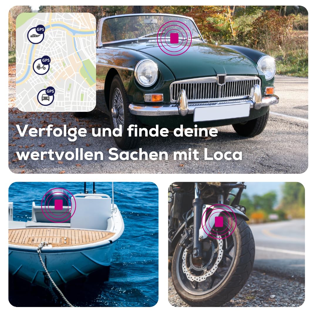 Loca 2 GPS-Tracker - Kein Abonnement oder SIM-Karte - 3 Jahre Battereilebensdauer - Wasserdicht - Auto, Motor, Wohnmobil, Fahrrad & Boot - Abdeckung EU + 130 Länder