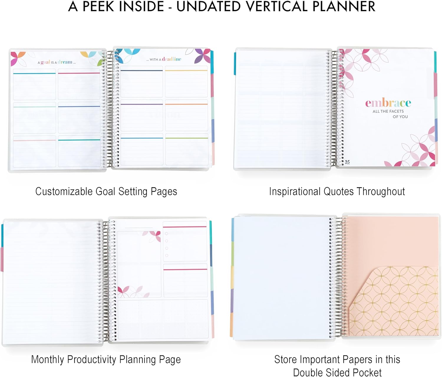 Erin Condren Daily Life Planner open on desk with pens and accessories