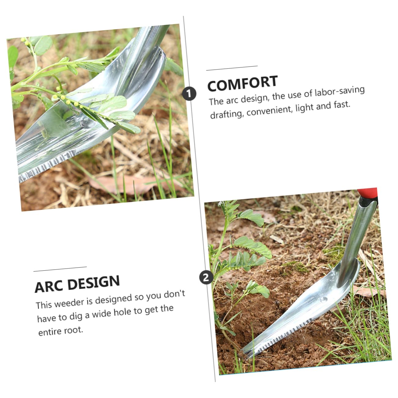 BESTonZON Estirpatore Erbacce Manuale da Giardino in Ferro, Anello per Appendere, per Rimuovere e Arieggiare Terreno