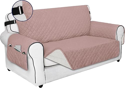 Miniatura 49 de PureFit Funda de Sofá Reversible Resistente al Agua para Sofá de Dos Plazas, Funda de Muebles Lavable a Máquina con Espuma Antideslizante y Correa