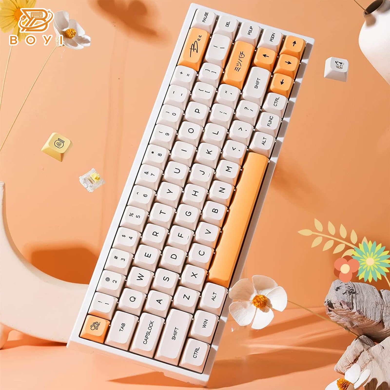 Amazon.com: BOYI WK68 Wireless Mechanical Keyboard,65% Hot Swap