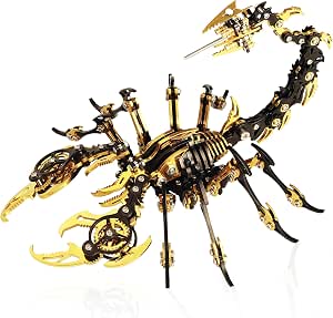 Purple 3D Metal Puzzle Scorpion Kit - DIY Model Building For Adults/Teens, 454 Pieces, Includes Tools