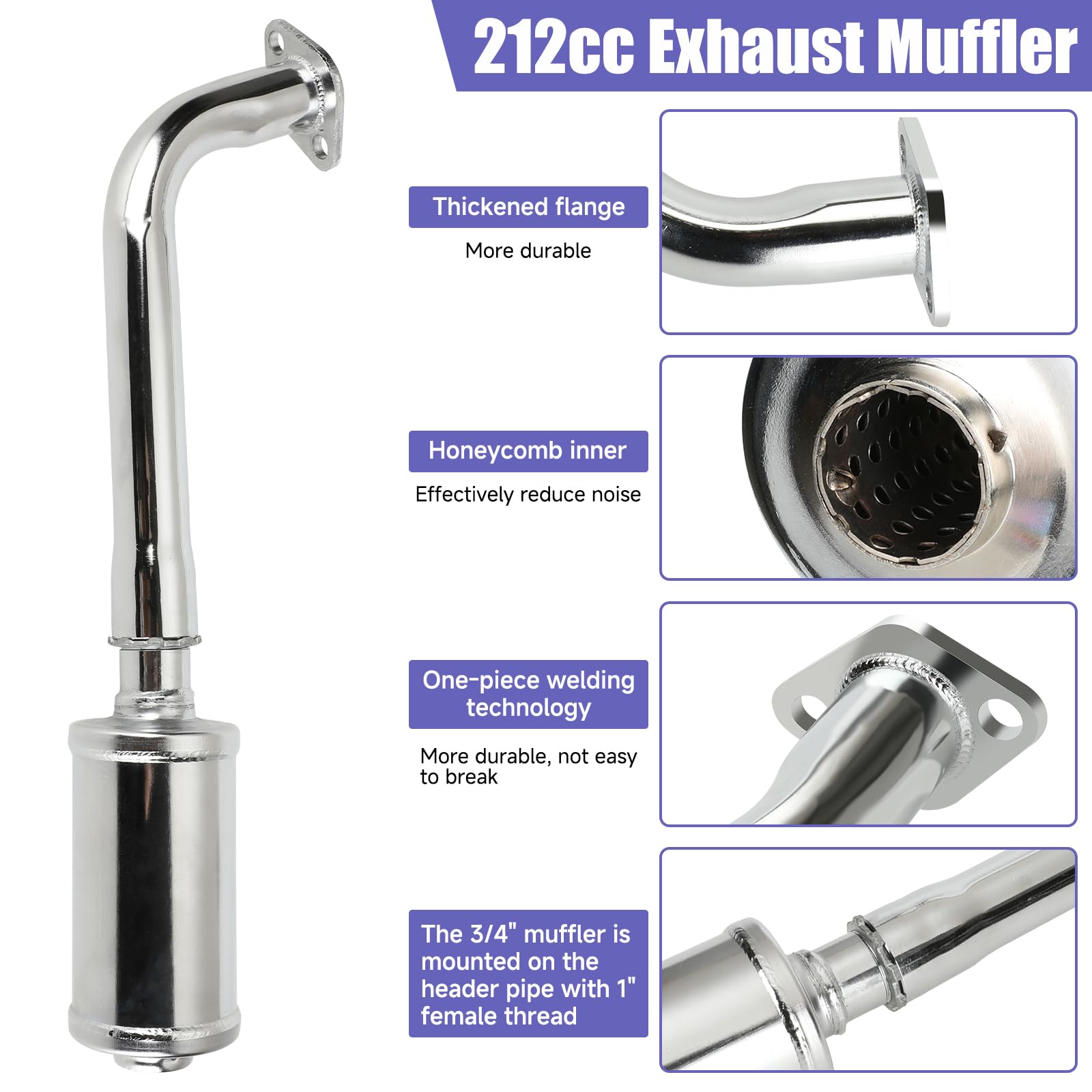 Mini Bike Exhaust CILOYU Mini Bike Carburetor Stage Kit