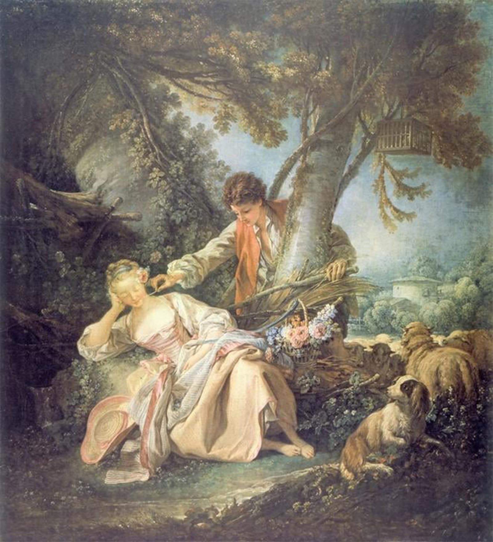 POSTERIIk Famous Print Pop Art Wall Art Graffiti The disturbed sleep by François Boucher Art Prints for Home Decor 60x90cm
