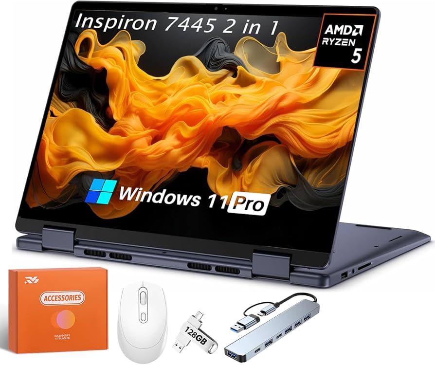 Amazon.com: Dell inspiron 14 2-in-1 Laptop, AMD R5 8640HS (Up to