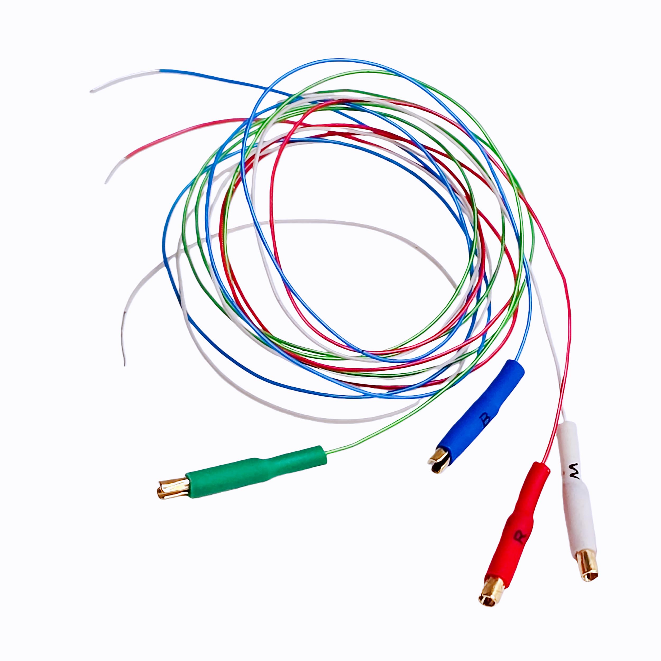 Samkosaca Cartridge Phono to Turntable Wires, 4N Audiophile Grade tonearm Cable, 24K Gold Plated Clip connectors for Turntable Record Players - 1.2ft