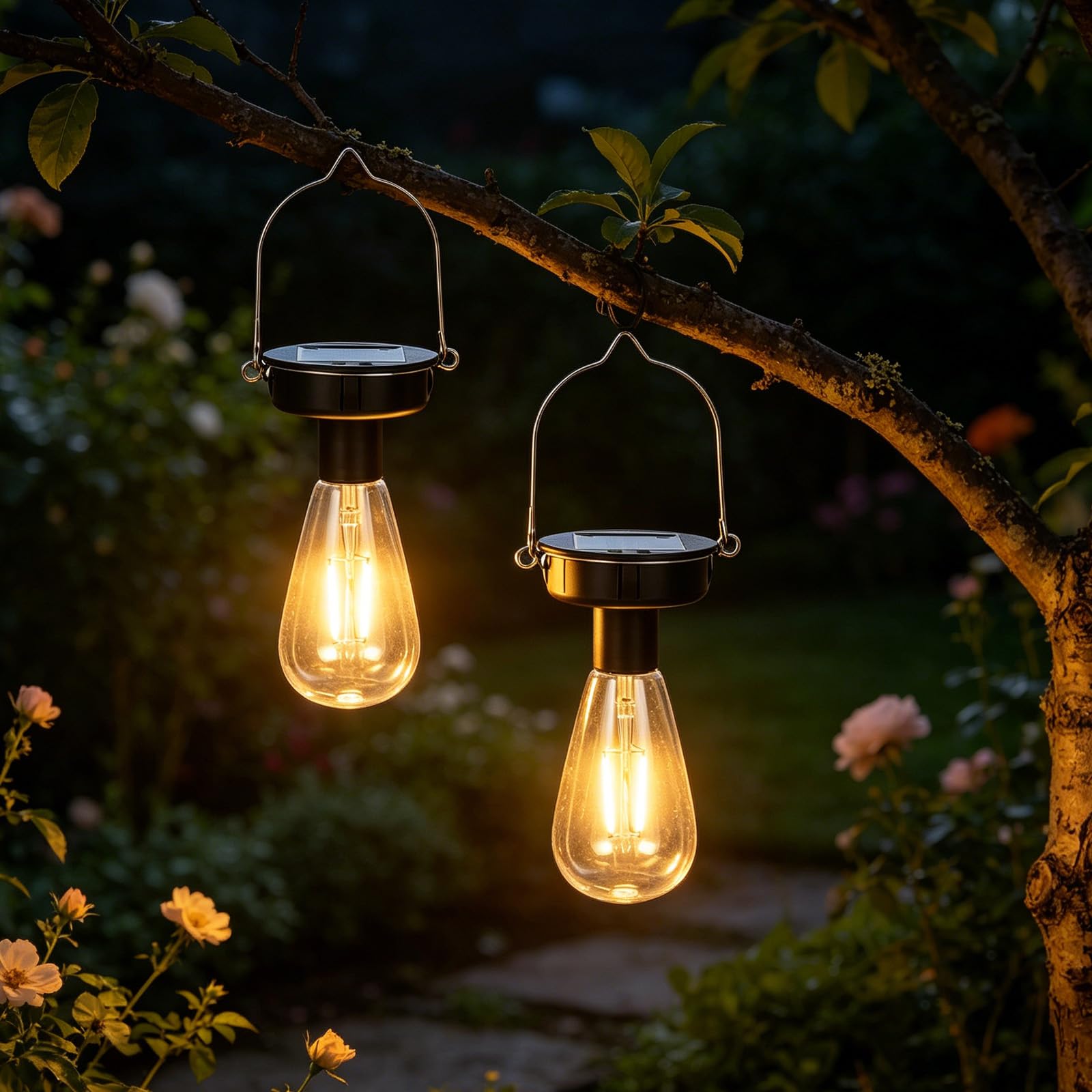 CHENBOOW Solar Glühbirne,2 Stück Solarlampen Für Außen,Garten Solarleuchten Ersatzteile,LED Solar Glühbirnen,Solarleuchten Ersatz Glühbirnen Wasserdicht,für Gartenleuchten Solarlaterne DIY Deko Beleuchtung