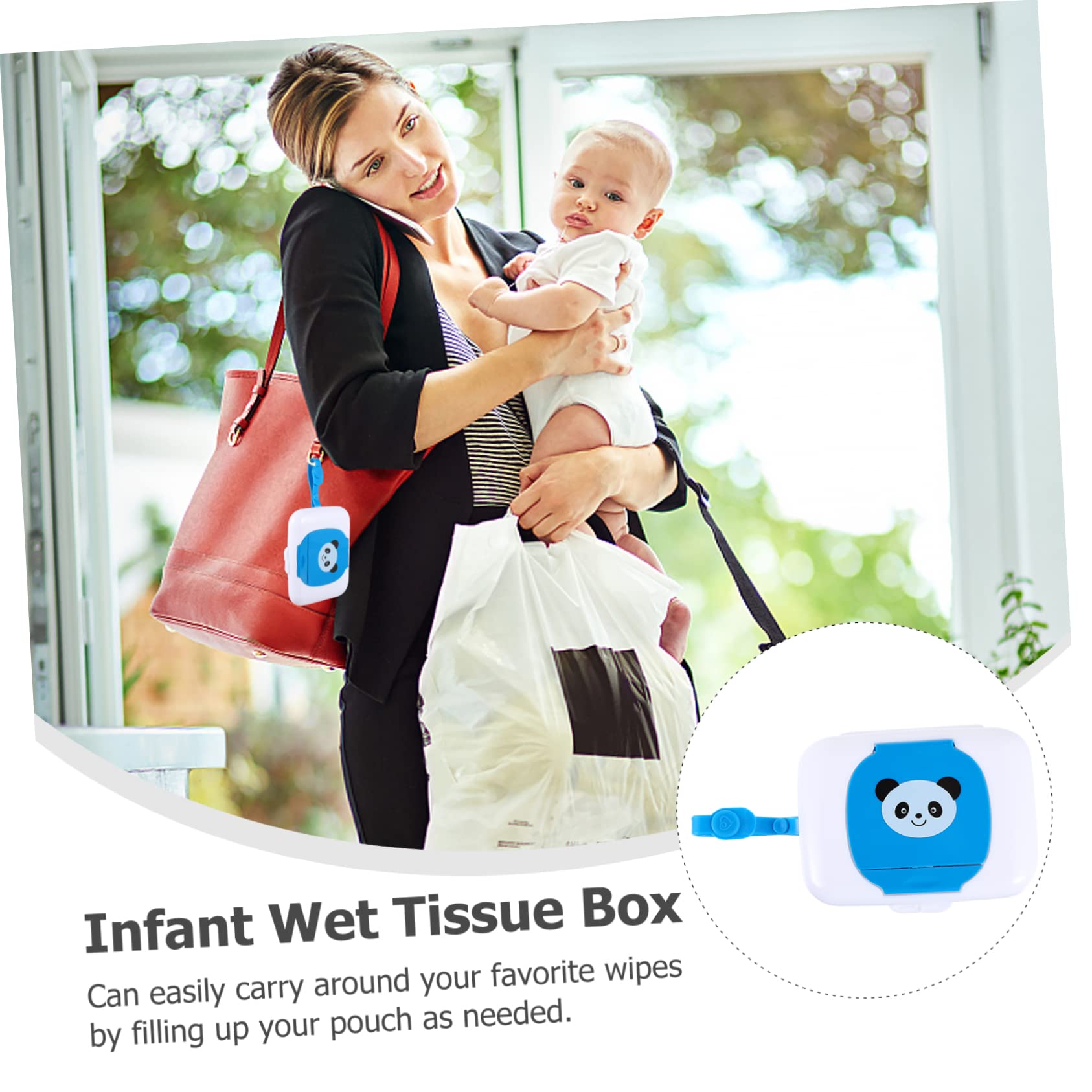 Hemoton Portable Wet Tissue Case for Wipes Box Eco Pp Safe for Infants Easy to Hang