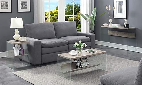 Miniatura 20 de Convenience Concepts SoHo Mesa auxiliar, mármol blanco sintético, 15.75 x 16.5 x 23.75 pulgadas Mármol blanco sintético,Mármol/cristal de imitación