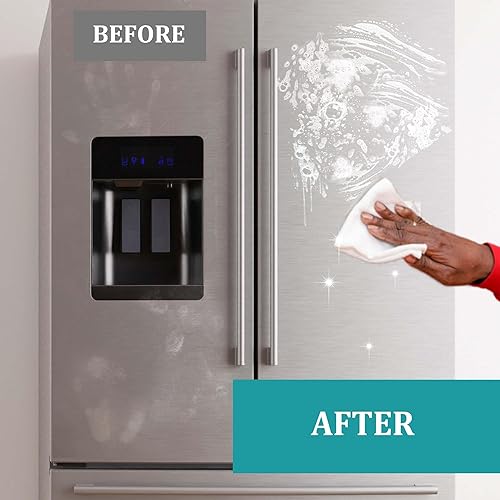 Miniatura 4 de Zinshine Limpiador de acero inoxidable para electrodomésticos, limpiador de horno y pulverizador de pulido, limpiador de parrilla  14 oz  Brillo sin