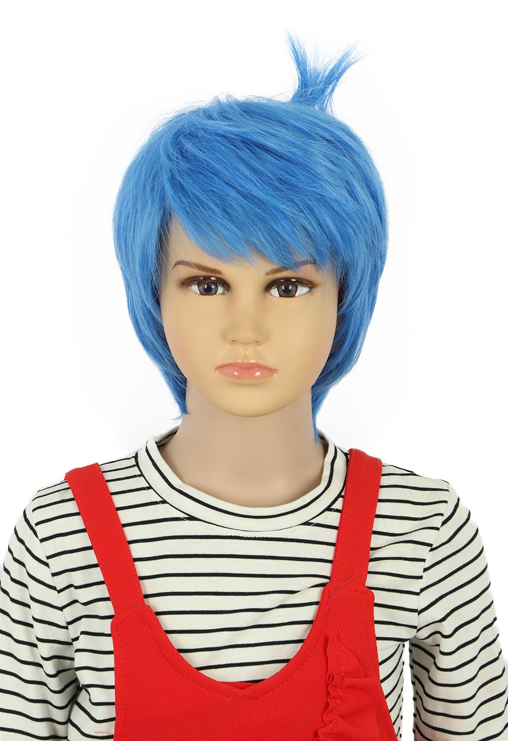 VGbeaty Girls Short Blue Wig Pixie Cut Wig Joy Cospaly costume Halloween Wig