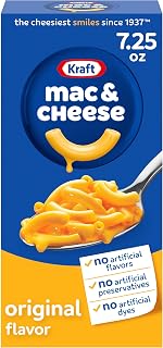 Kraft Original Mac & Cheese, 7.25 oz Box - Easy Family Dinner, No Artificial Flavors, Classic Cheesy Comfort Since 1937