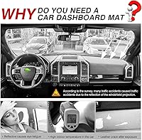 Vista 2 de CARTIST - Alfombrilla para salpicadero con protector de sol y UV para Ford F-150 F150 2015-2018 2019 2020, accesorios para tablero de salpicadero