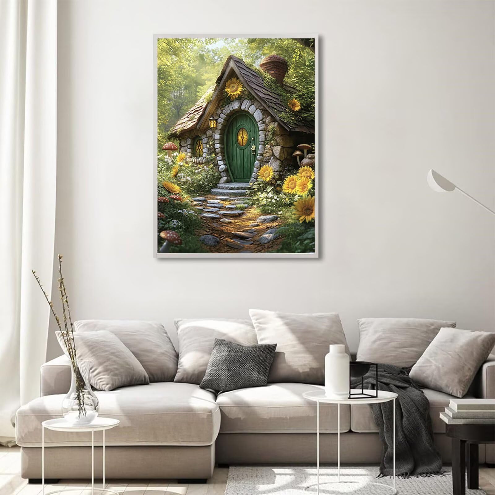 Magie Diamond Painting Kabine Diamond Painting Eckige Steine 80x120cm, 5D Vollbohrer Diamanten Kinder Anfänger Bastelset, DIY Set Erwachsene Kreativ Set für Erwachsene für Zimmer Wand Deko, Model648