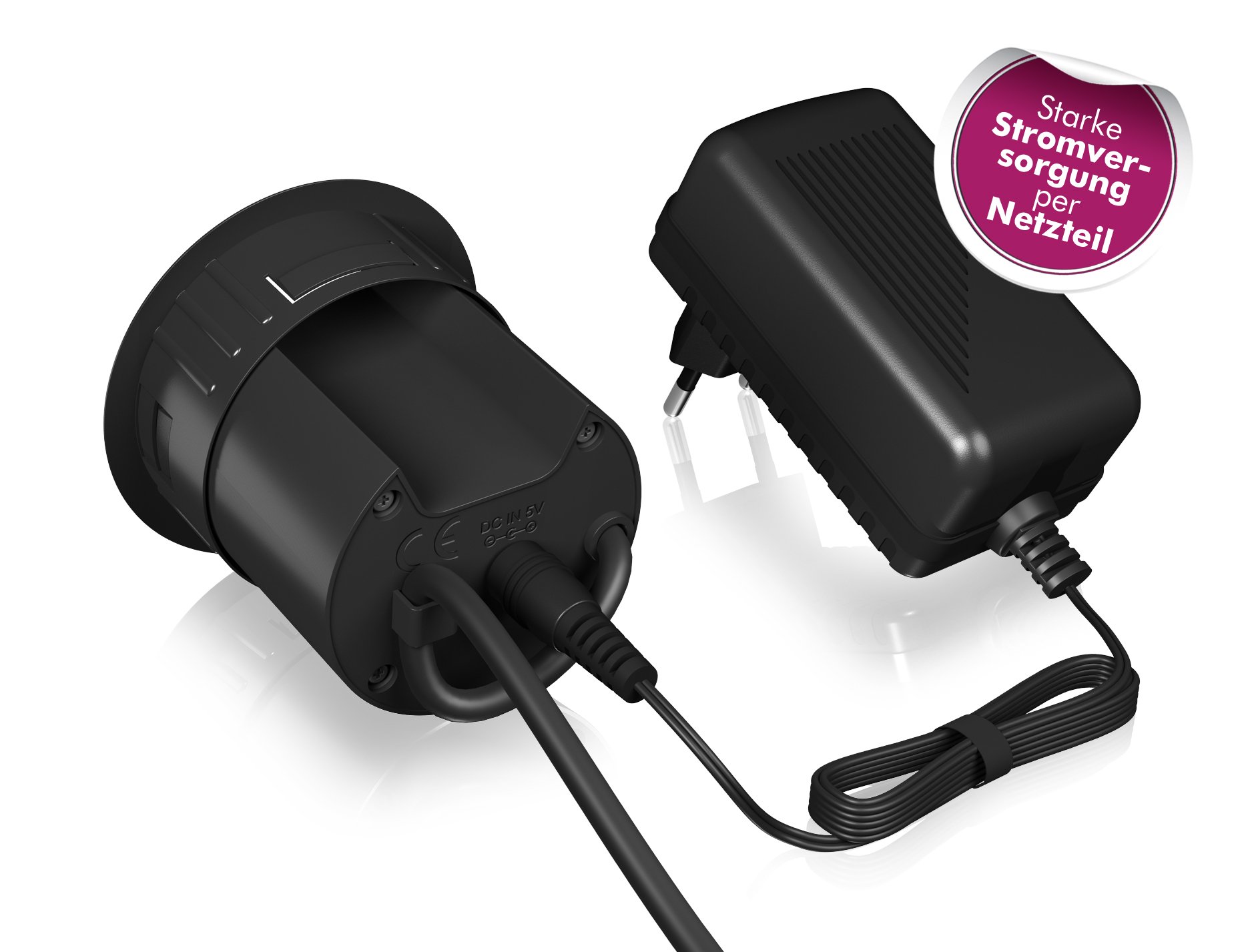 ICY Box IB-HUB1404 Hub USB Noir 60 mm