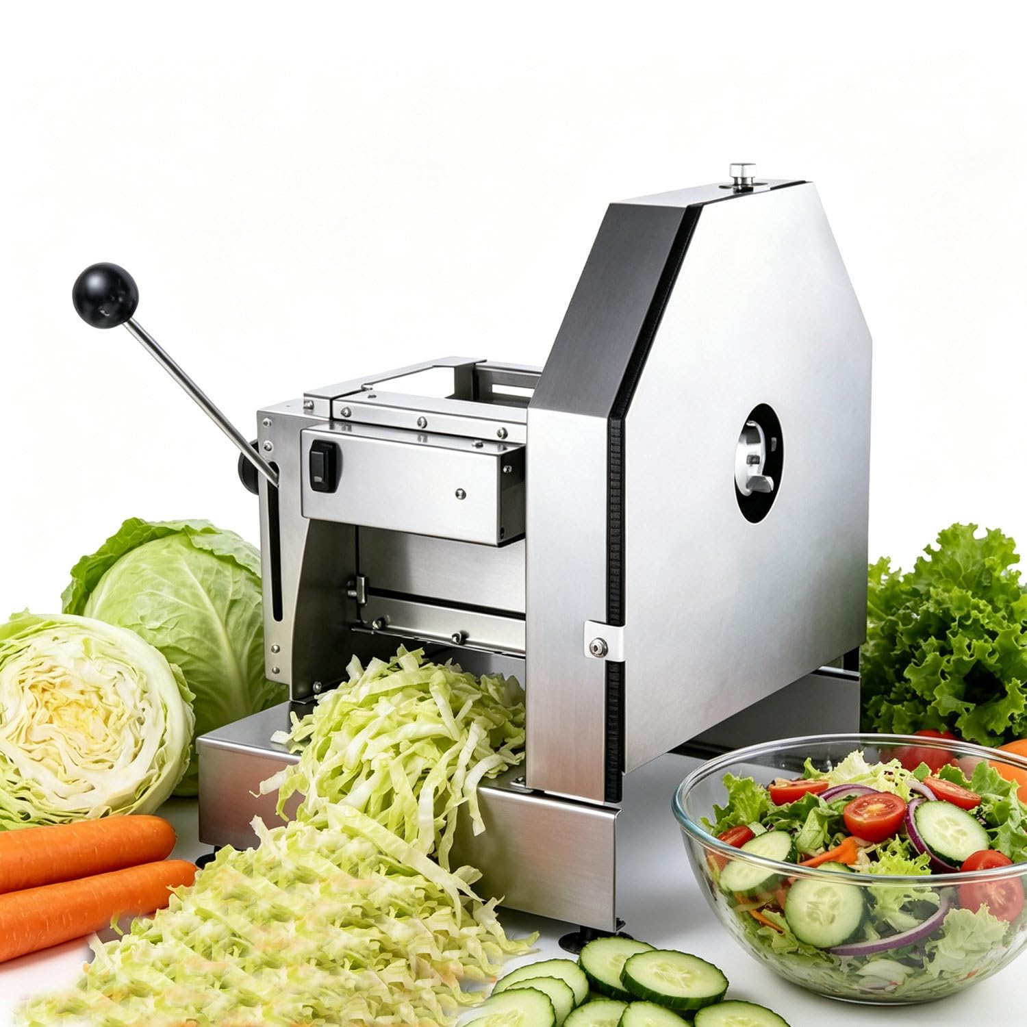 Dowpie Multicolor Adjustable 0-0.4 Inch Slice Electric Lemon Slicer Cabbage Shredder Electric