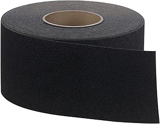 3M Safety-Walk Medium Duty Resilient Tread, 4 in x 60 ft, Anti-Slip Black Tape, Adhere Without Wrinkling, Curling, Tearing, Shrinking or Lifting, Self-Adhesive Backing, Quick & Easy Application (7738)
